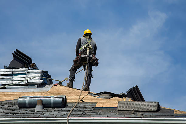 Professional Roofing technician working in Millington, MI